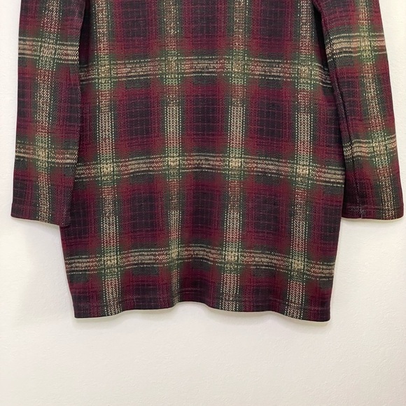 UNIF Nevermind Duster Oversized Tartan Plaid Cardigan Jacket Burgundy Small - Picture 11 of 16